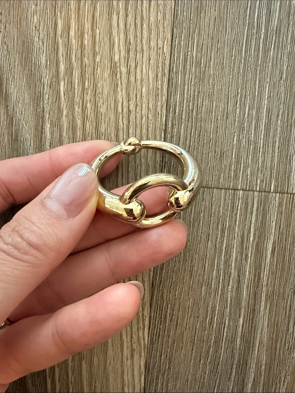 Hermes Mors scarf ring in gold